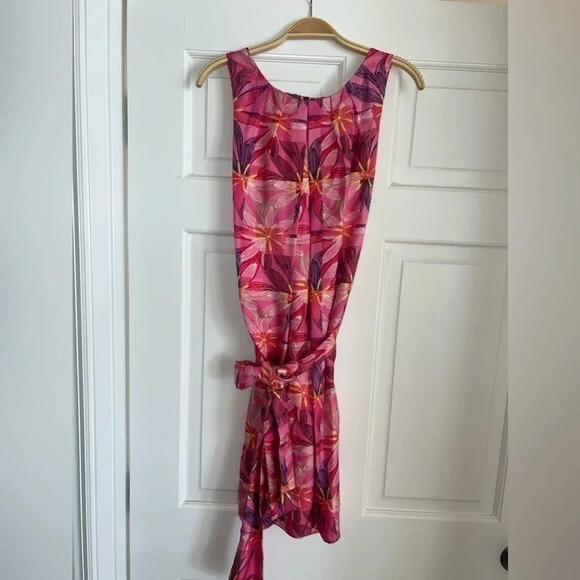Lilly Pulitzer Pink Floral Sleeveless 100% Silk Dress Size 6 Easter Dress Spring - Picture 1 of 10